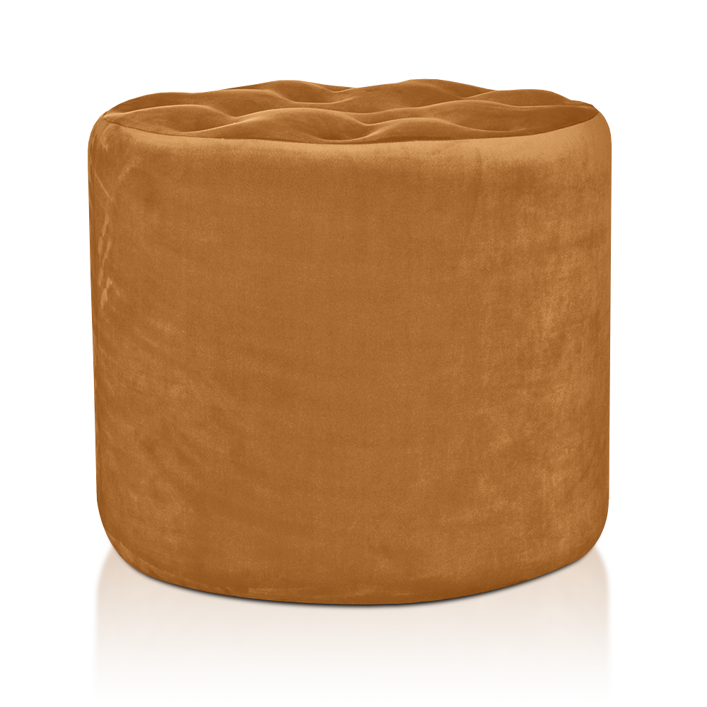 Pouf design in velluto con bottoni Dafne Ø 50 cm tondo