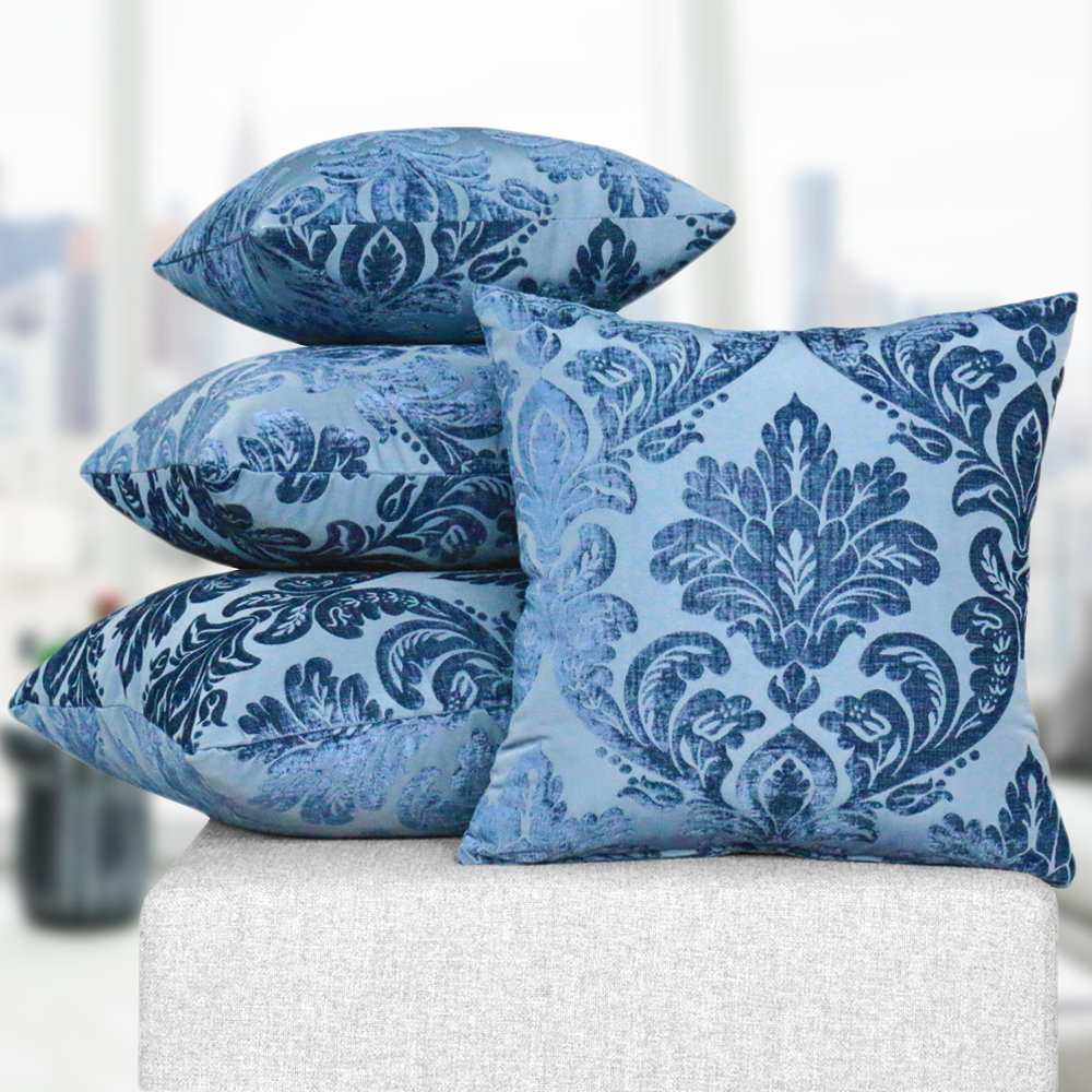 Fleur - Cuscino decorativo da divano blu